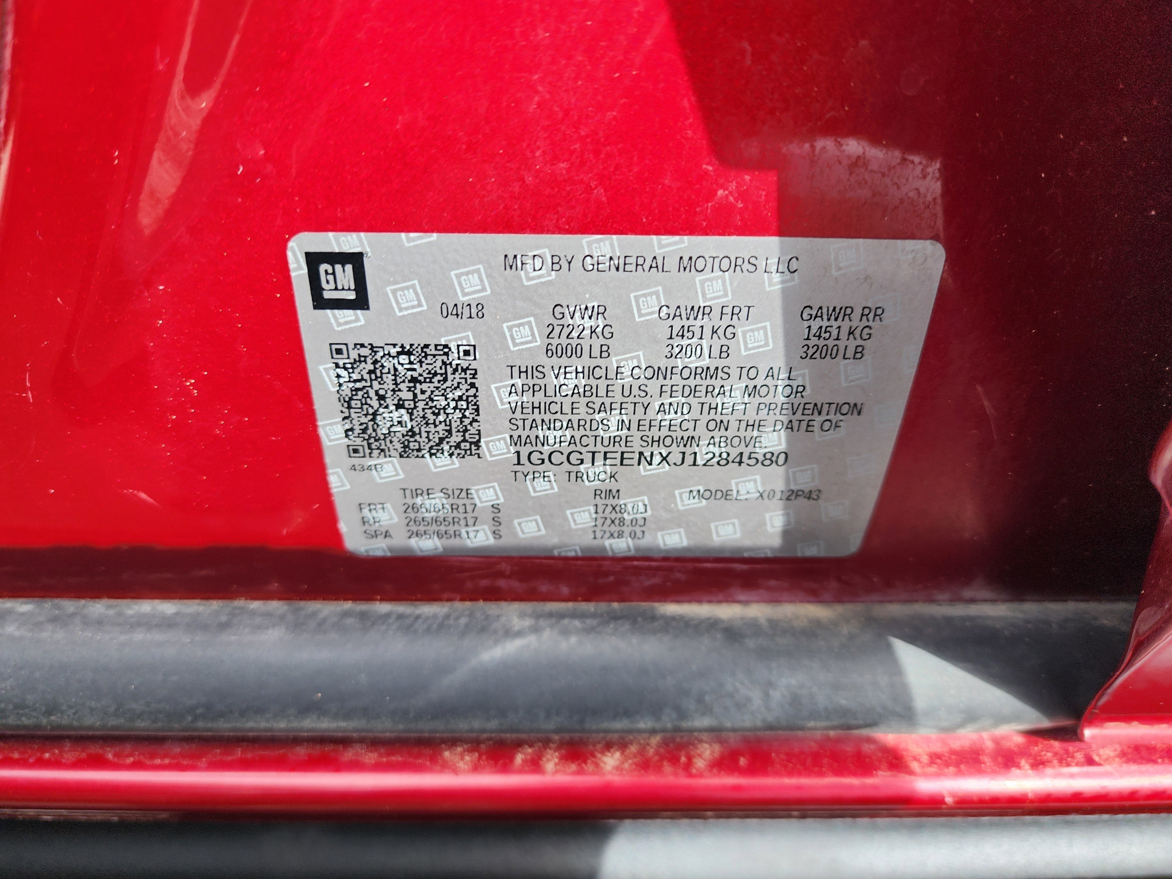 2018 Chevrolet Colorado 4WD ZR2