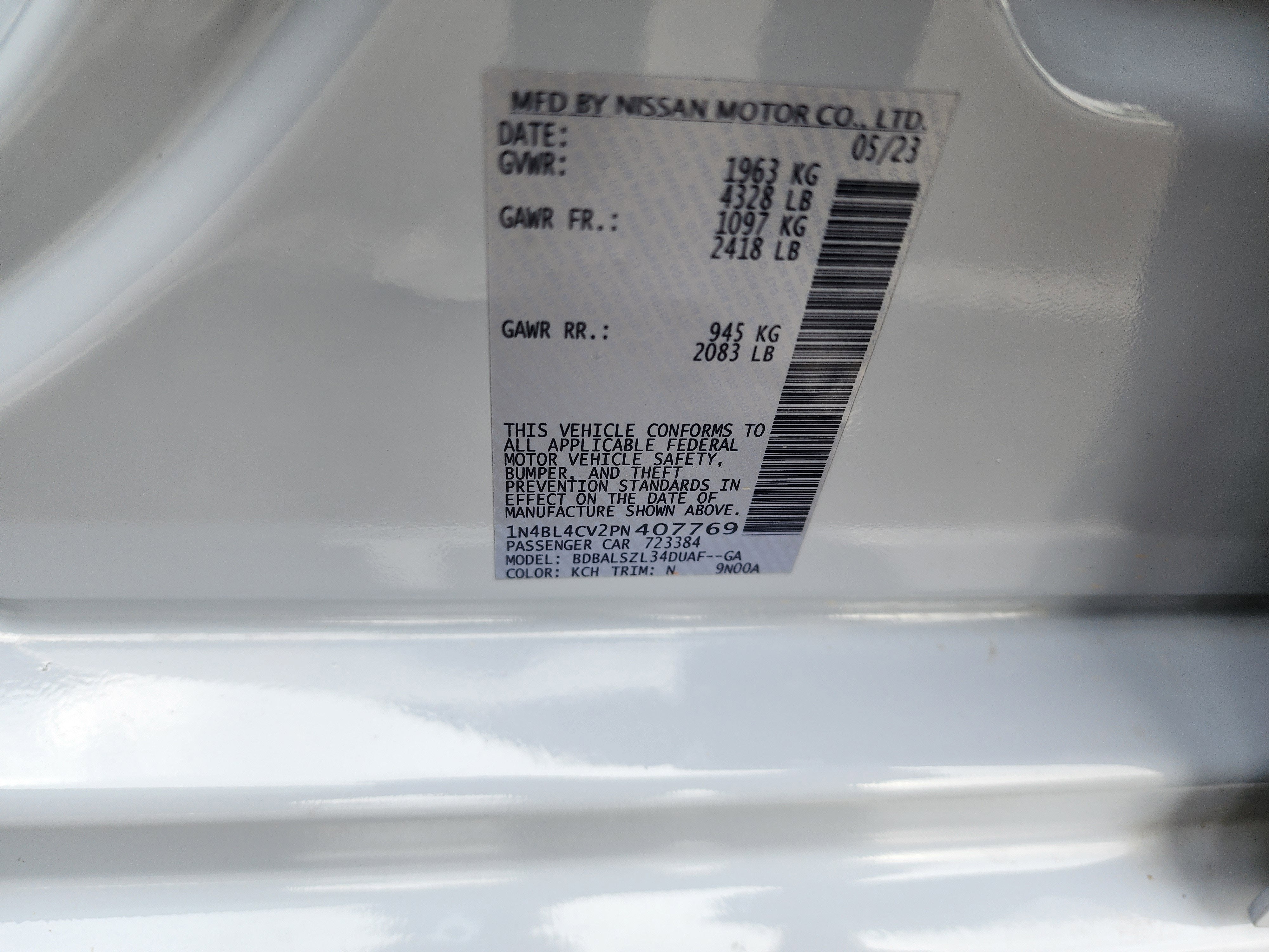 2023 Nissan Altima SR FWD