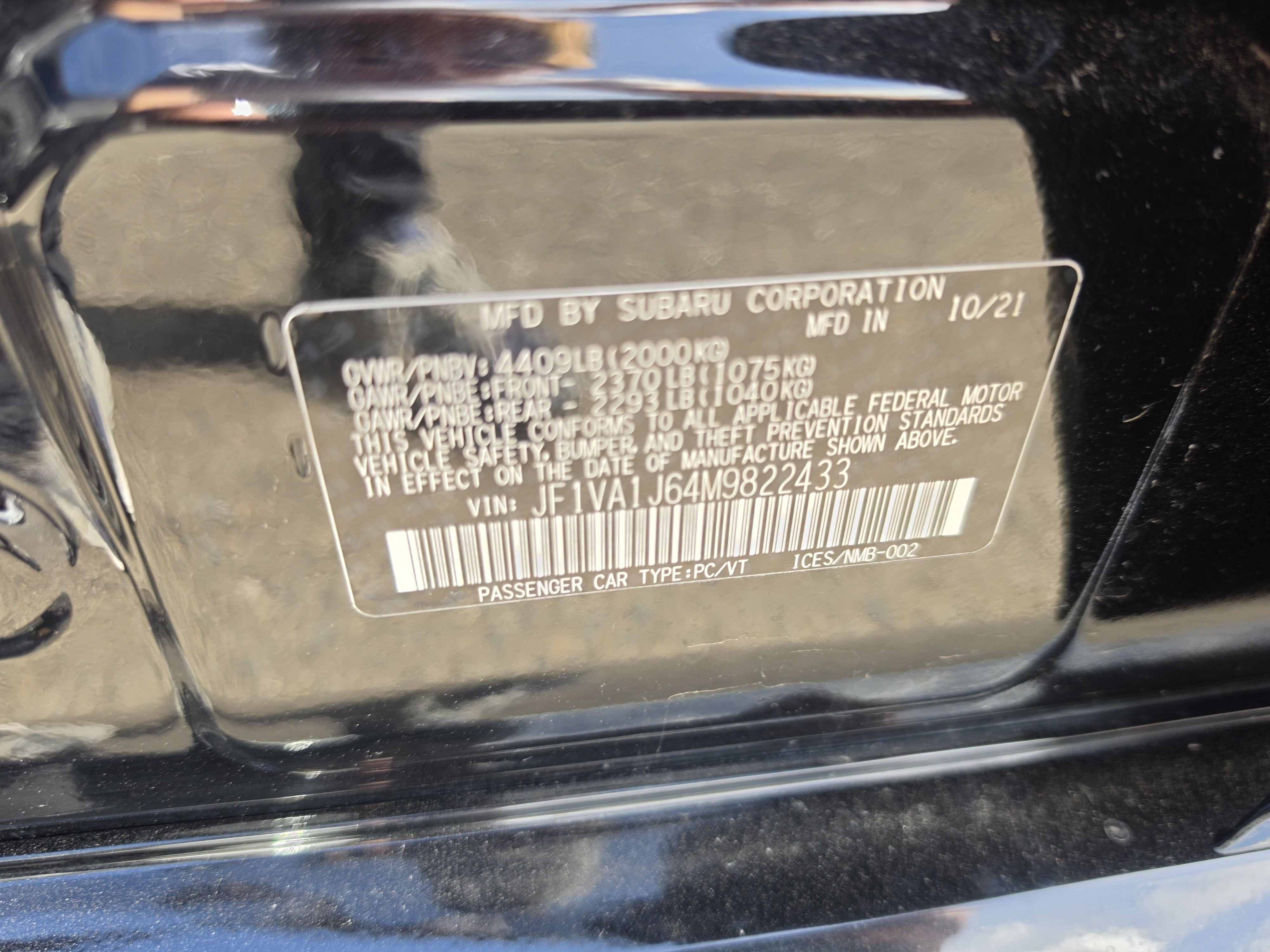 2021 Subaru WRX Limited
